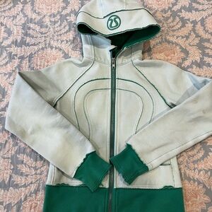 lululemon athletica Mint Green & Dark Green Scuba Hoodie